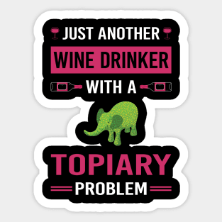 Wine Drinker Topiary Sticker